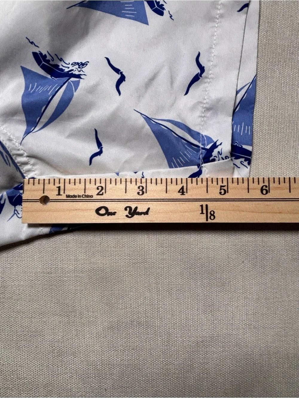 Polo Ralph Lauren Polo Bear Sailboat Swim Trunks XXL White Blue Nautical #408